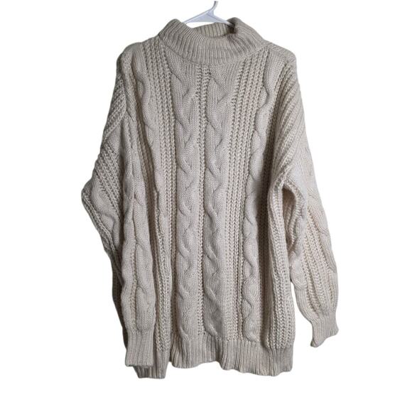 Hellman's Other - Hellmann's Billy Crystal 1989 Cable Sweater Celebrity Knits Mayo Large Wool